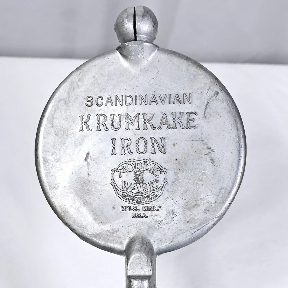 Nordic Ware‎ Vintage Krumkake Iron Stovetop Baker Silver USA Made